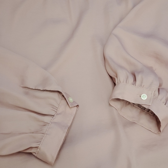 LOFT Blush Pink Long Sleeve Blouse - Picture 4 of 8